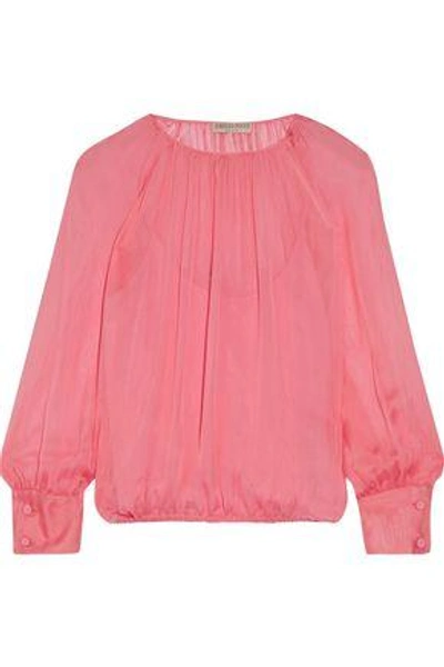 Emilio Pucci Gathered Silk Blouse In Pink