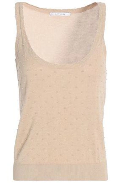 Carven Woman Flocked Knitted Tank Sand