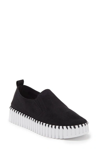 Ilse Jacobsen Tulipu Perforated Platform Sneaker In Black