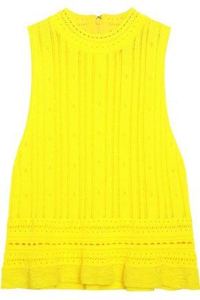 3.1 Phillip Lim / フィリップ リム Woman Pointelle-knit Top Bright Yellow
