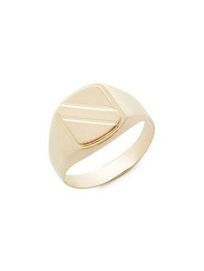 Saks Fifth Avenue Square 14k Gold Flat Ring