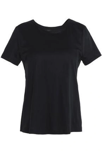 Helmut Lang Woman Open-back Cotton-jersey T-shirt Black