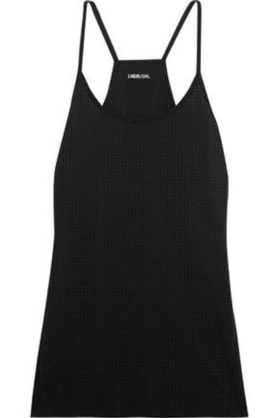 Lndr Troop Perforated Stretch-jersey Tank In Black