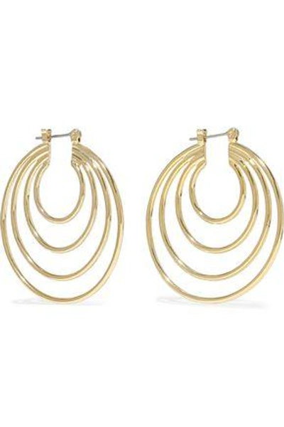 Luv Aj Woman Gold-tone Hoop Earrings Gold