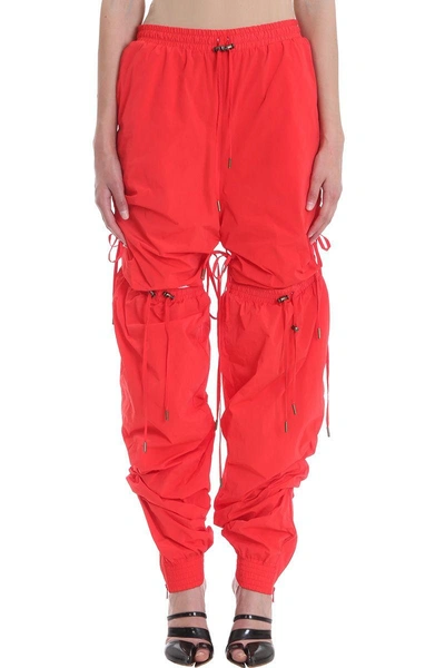 Y/project Drawstring Detail Track Trousers In Red