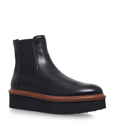 Tod's Gomma Platform Chelsea Boots In Black | ModeSens