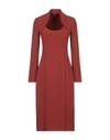 Manila Grace Midi Dresses In Garnet