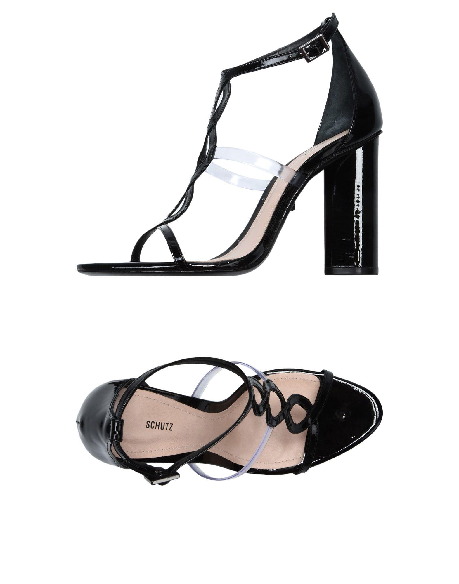 schutz black flat sandals