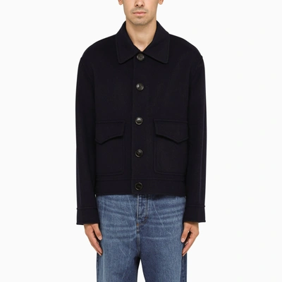 Ami Alexandre Mattiussi Ami Paris Long Sleeved Buttoned Jacket In Blue