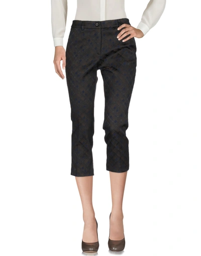 Manila Grace Cropped Pants In Brown