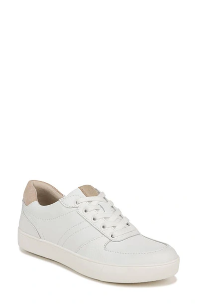 Naturalizer Murphy Sneakers Women's Shoes In White,dark Gold Leather