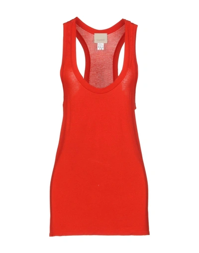Laneus Tank Tops In Red