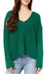 Love By Design Samantha V-neck Knit Blouse In Bosphorus