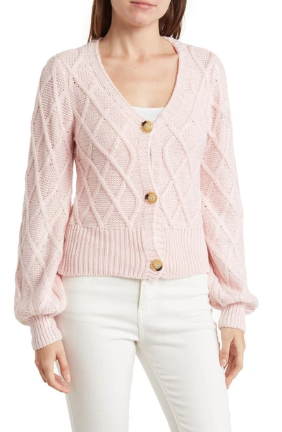 Love By Design Francesca Cardigan In Veiled Pink