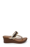 Italian Shoemakers Jaylin Pavé Crystal Wedge Sandal In Natural Multi