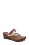 Italian Shoemakers Jaylin Pavé Crystal Wedge Sandal In Fucshia