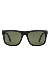 Electric Swingarm Xl 59mm Flat Top Sunglasses In Matte Black/ Grey