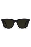 Electric Modena 52mm Polarized Rectangular Sunglasses In Gloss Black/ Grey Polar