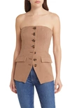 Favorite Daughter The Phoebe Bustier Top In Brown