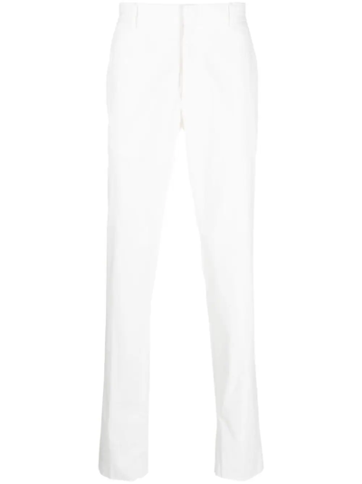 Zegna Slim-cut Tailored Trousers In White