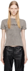 Acne Studios Blurred Logo T-shirt In Faded Grey