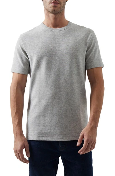 French Connection Ottoman Rib T-shirt In Light Grey Melange