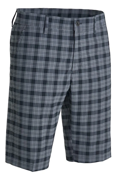 Abacus Ringer Plaid Golf Shorts In Black Check