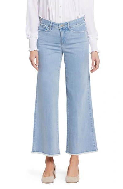 Nydj Teresa High Waist Raw Hem Ankle Wide Leg Jeans In Westminster