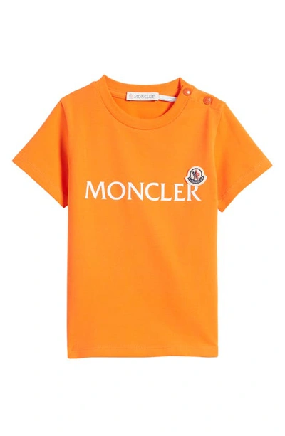 Moncler Babies' Kids' Logo Graphic T-shirt In Orange