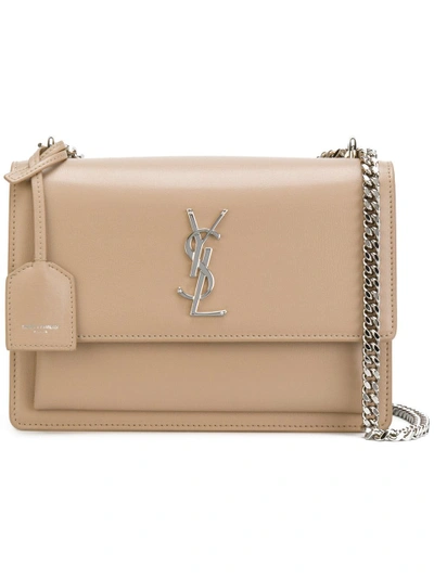 Saint Laurent Monogram Sunset Shoulder Bag In 2721 Beige