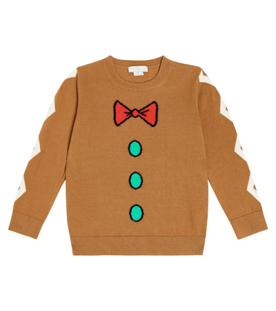 Stella Mccartney Kids' Cotton Jumper In Brown