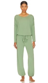 Eberjey Gisele Slouchy Pajama Set In Mineral Green