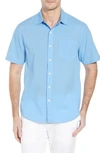 Tommy Bahama Royal Bermuda Standard Fit Silk Blend Camp Shirt In Blue Radiance