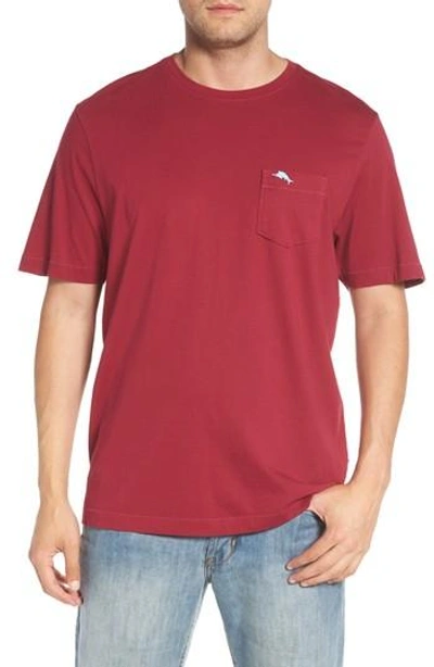 Tommy Bahama 'new Bali Sky' Original Fit Crewneck Pocket T-shirt In Beet Red