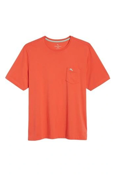 Tommy Bahama 'new Bali Sky' Original Fit Crewneck Pocket T-shirt In Bright Coral