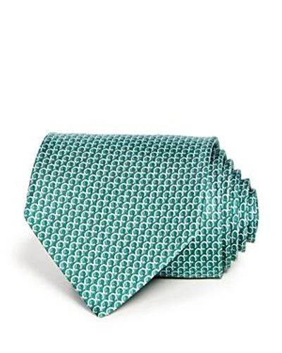Ferragamo Filo Gancini Classic Tie In Green