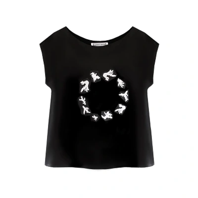 Florence Bridge Broken Coral T Shirt - Black