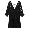 Free People Bella Note Eyelet-embroidered Mini Dress In Black