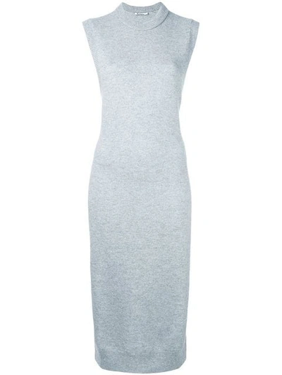Alexander Wang T Knitted Maxi Tunic In Grey