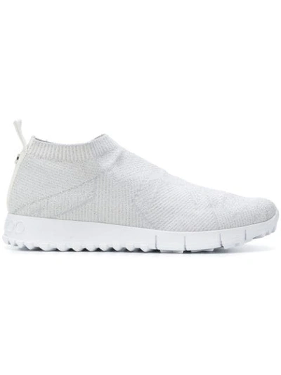 Jimmy Choo Norway Knitted Textile Trainers In Neutral