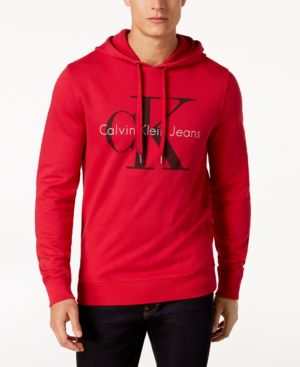 calvin klein jeans red hoodie