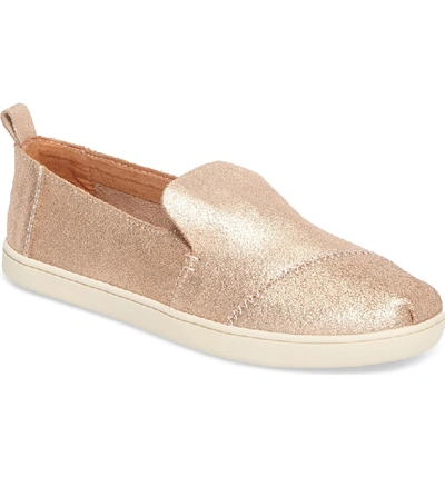 Toms Deconstructed Alpargata Slip-on In Rose Gold Leather