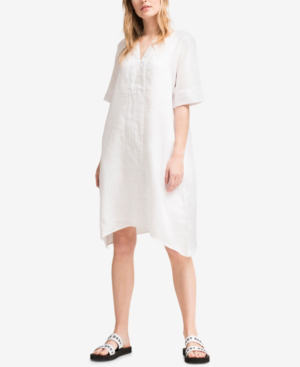 white linen dress macys