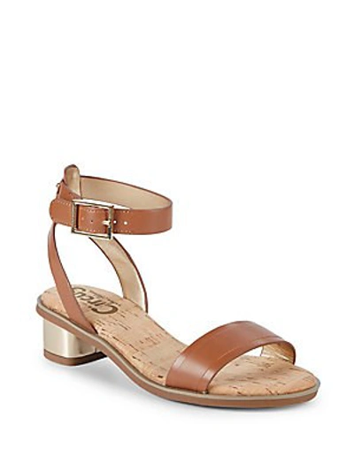 Circus By Sam Edelman Tate Block Heel Ankle Strap Sandals In Saddle
