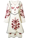 Vita Kin Embroidered Bohemian-style Midi Dress In White