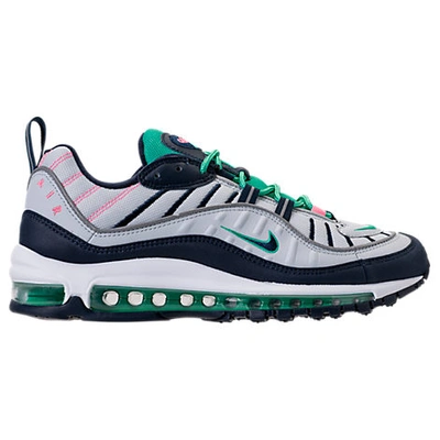 Nike Men's Air Max 98 Running Shoes, Green/grey
