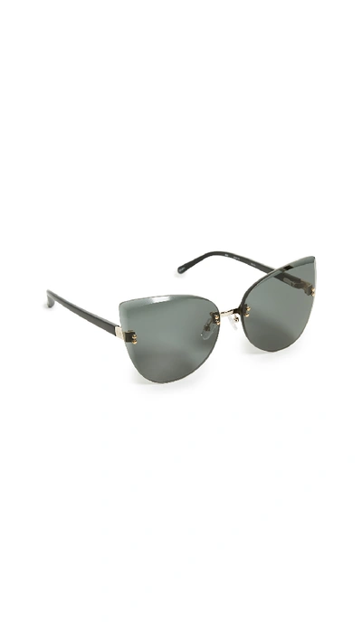 N°21 Cateye Sunglasses In Gold/grey