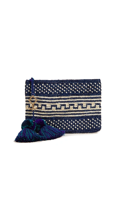 Yosuzi Kaena Clutch In Blue Multi