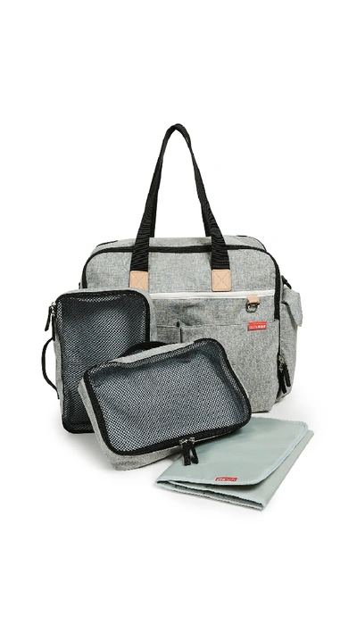 Skip Hop Duo Signature Diaper Weekender Bag In Grey Melange