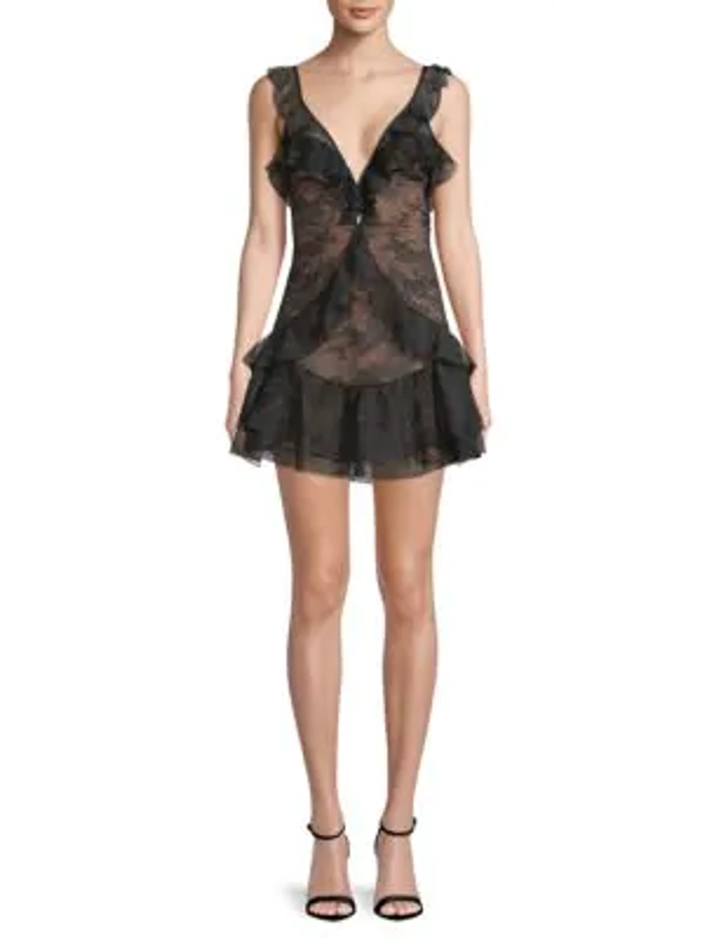 トップス Poppy lace mini dress black Poppy Lace Mini Dress - Black | Oroton